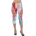 Mandala Pattern, Desenho, Designs, Glitter, Pattern Lightweight Velour Capri Leggings  View1