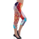 Mandala Pattern, Desenho, Designs, Glitter, Pattern Lightweight Velour Capri Leggings  View4