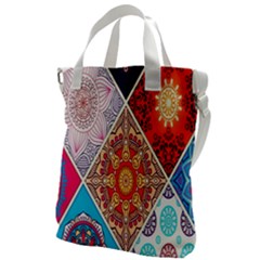 Mandala Pattern, Desenho, Designs, Glitter, Pattern Canvas Messenger Bag by nateshop