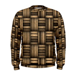 Brown Weaving Texture, Macro, Brown Wickerwork Men s Sweatshirt