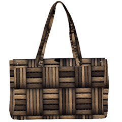 Brown Weaving Texture, Macro, Brown Wickerwork Canvas Work Bag by nateshop