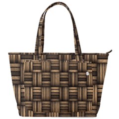 Brown Weaving Texture, Macro, Brown Wickerwork Back Pocket Shoulder Bag  by nateshop
