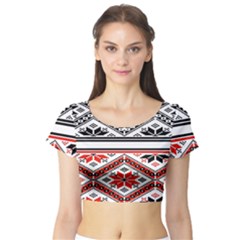 Bulgarian Short Sleeve Crop Top by nateshop