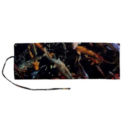 Shoal Of Koi Fish Water Underwater Roll Up Canvas Pencil Holder (m)