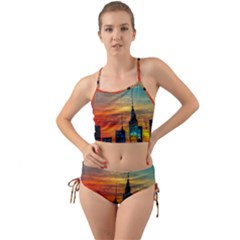 New York City Skyline Usa Mini Tank Bikini Set by Ndabl3x