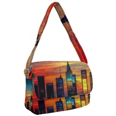 New York City Skyline Usa Courier Bag by Ndabl3x