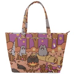 Pusheen Cute Fall The Cat Back Pocket Shoulder Bag 