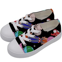 Girl Bed Space Planet Spaceship Kids  Low Top Canvas Sneakers by Bedest