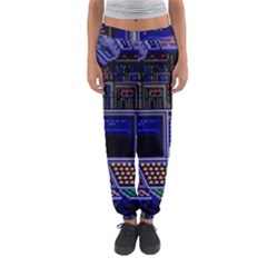 Blue Computer Monitor With Chair Game Digital Art Women s Jogger Sweatpants by Bedest