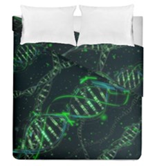 Green And Black Abstract Digital Art Duvet Cover Double Side (queen Size) by Bedest