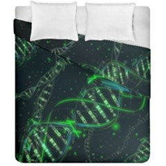 Green And Black Abstract Digital Art Duvet Cover Double Side (california King Size)