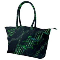Green And Black Abstract Digital Art Canvas Shoulder Bag