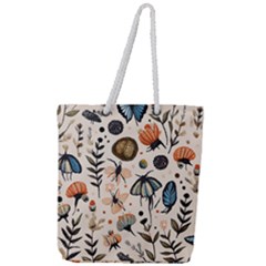 7878 Full Print Rope Handle Tote (large) by Valentinaart