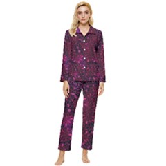 Retro-02 Womens  Long Sleeve Velvet Pocket Pajamas Set