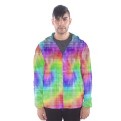 Watercolor-batik Men s Hooded Windbreaker by nateshop