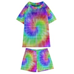 Watercolor-batik Kids  Swim T-shirt And Shorts Set by nateshop