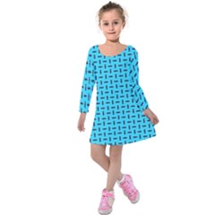 Pattern-123 Kids  Long Sleeve Velvet Dress by nateshop