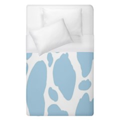 Cow Print, Aesthetic, Y, Blue, Baby Blue, Pattern, Simple Duvet Cover (single Size) by nateshop