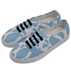 Cow Print, Aesthetic, Y, Blue, Baby Blue, Pattern, Simple Men s Classic Low Top Sneakers by nateshop