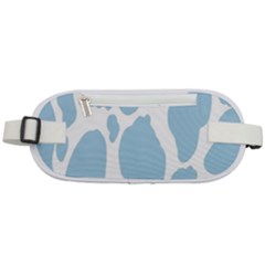 Cow Print, Aesthetic, Y, Blue, Baby Blue, Pattern, Simple Rounded Waist Pouch by nateshop