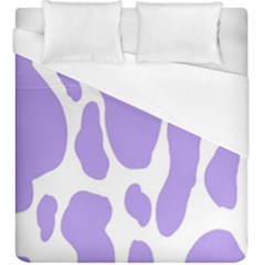Cow Print, Aesthetic,violelilac, Animal, Purple, Simple Duvet Cover (king Size) by nateshop