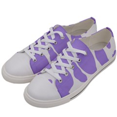 Cow Print, Aesthetic,violelilac, Animal, Purple, Simple Men s Low Top Canvas Sneakers by nateshop