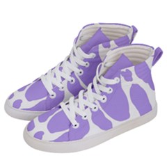 Cow Print, Aesthetic,violelilac, Animal, Purple, Simple Men s Hi-top Skate Sneakers by nateshop