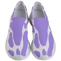 Cow Print, Aesthetic,violelilac, Animal, Purple, Simple Women s Lightweight Slip Ons by nateshop