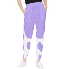 Cow Print, Aesthetic,violelilac, Animal, Purple, Simple Women s Tapered Pants by nateshop