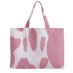 Cow Print, Pink, Design, Pattern, Animal, Baby Pink, Simple, Zipper Mini Tote Bag