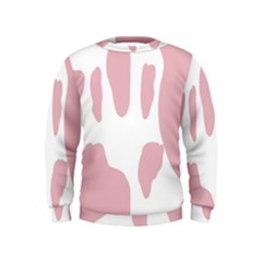 Cow Print, Pink, Design, Pattern, Animal, Baby Pink, Simple, Kids  Sweatshirt by nateshop