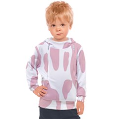 Cow Print, Pink, Design, Pattern, Animal, Baby Pink, Simple, Kids  Hooded Pullover