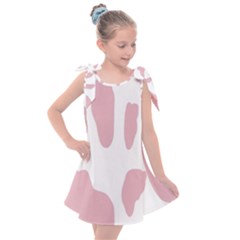 Cow Print, Pink, Design, Pattern, Animal, Baby Pink, Simple, Kids  Tie Up Tunic Dress by nateshop