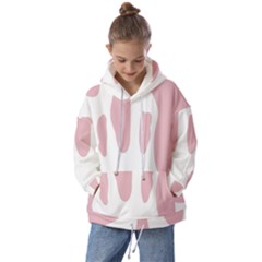 Cow Print, Pink, Design, Pattern, Animal, Baby Pink, Simple, Kids  Oversized Hoodie by nateshop