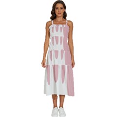 Cow Print, Pink, Design, Pattern, Animal, Baby Pink, Simple, Sleeveless Shoulder Straps Boho Dress by nateshop