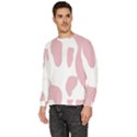 Cow Print, Pink, Design, Pattern, Animal, Baby Pink, Simple, Men s Fleece Sweatshirt View2