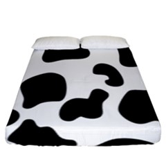 Black And White Cow Print,wallpaper Fitted Sheet (king Size) by nateshop