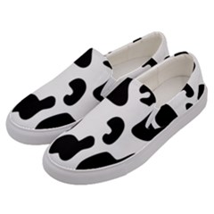 Black And White Cow Print,wallpaper Men s Canvas Slip Ons by nateshop