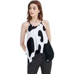 Black And White Cow Print,wallpaper Flowy Camisole Tank Top by nateshop