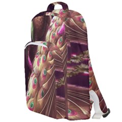Peacock Dream, Fantasy, Flower, Girly, Peacocks, Pretty Double Compartment Backpack by nateshop