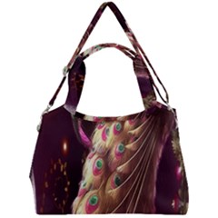 Peacock Dream, Fantasy, Flower, Girly, Peacocks, Pretty Double Compartment Shoulder Bag by nateshop