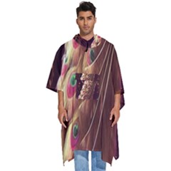 Peacock Dream, Fantasy, Flower, Girly, Peacocks, Pretty Men s Hooded Rain Ponchos