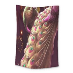 Peacock Dream, Fantasy, Flower, Girly, Peacocks, Pretty Small Tapestry by nateshop