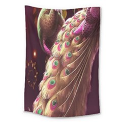 Peacock Dream, Fantasy, Flower, Girly, Peacocks, Pretty Large Tapestry by nateshop