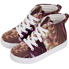 Peacock Dream, Fantasy, Flower, Girly, Peacocks, Pretty Kids  Hi-top Skate Sneakers by nateshop