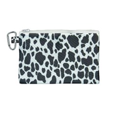Black And White Cow Print 10 Cow Print, Hd Wallpaper Canvas Cosmetic Bag (medium) by nateshop