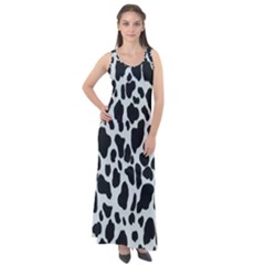 Black And White Cow Print 10 Cow Print, Hd Wallpaper Sleeveless Velour Maxi Dress by nateshop