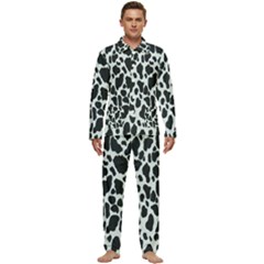 Black And White Cow Print 10 Cow Print, Hd Wallpaper Men s Long Sleeve Velvet Pocket Pajamas Set by nateshop