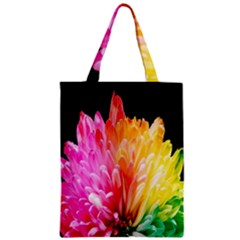 Abstract, Amoled, Back, Flower, Green Love, Orange, Pink, Zipper Classic Tote Bag by nateshop