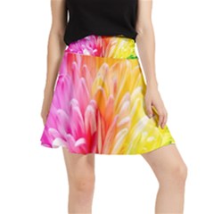 Abstract, Amoled, Back, Flower, Green Love, Orange, Pink, Waistband Skirt